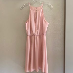 Soft pink adorable sleeveless dress